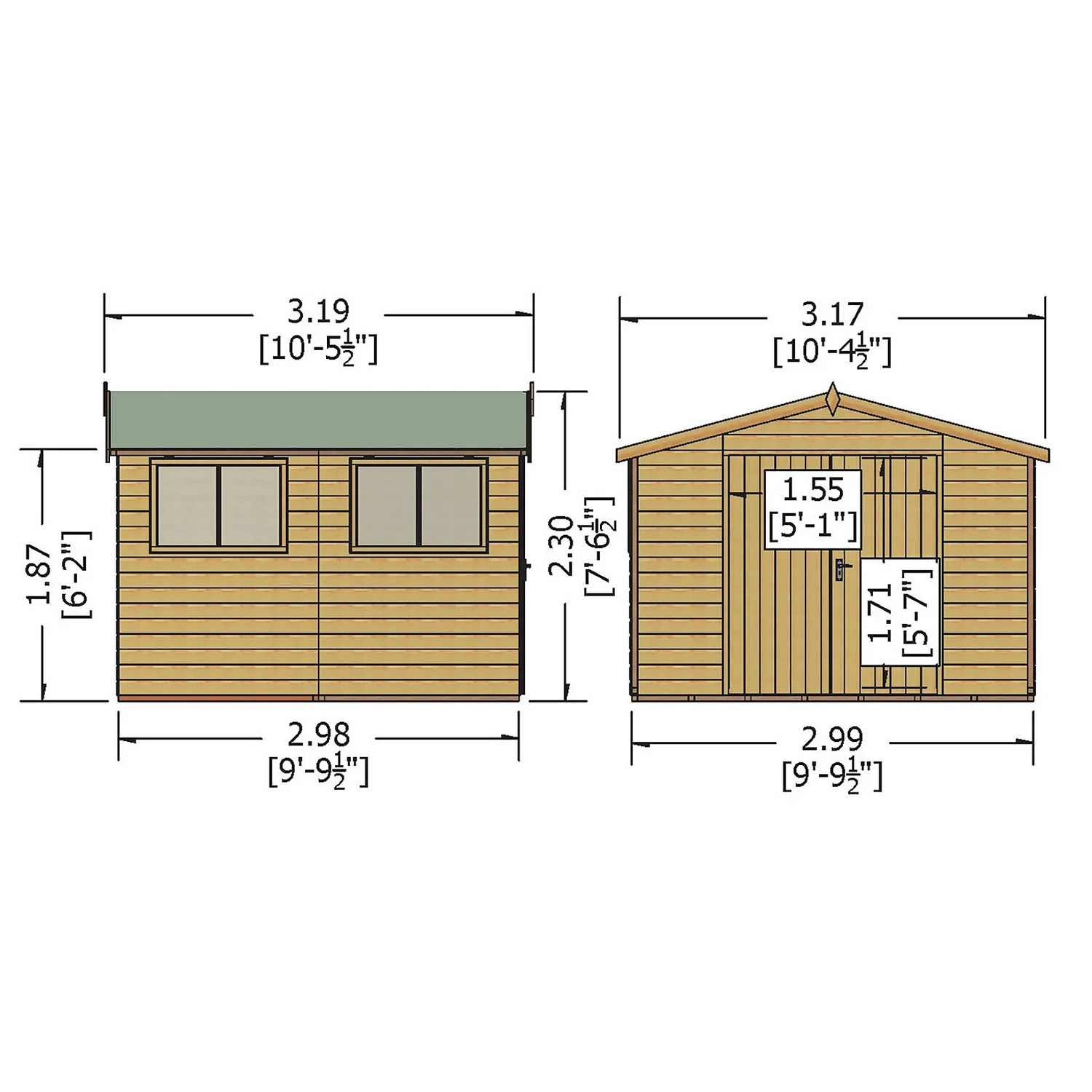 Shire 10 X 10ft Garden Workshop - Including Installation - Image 5