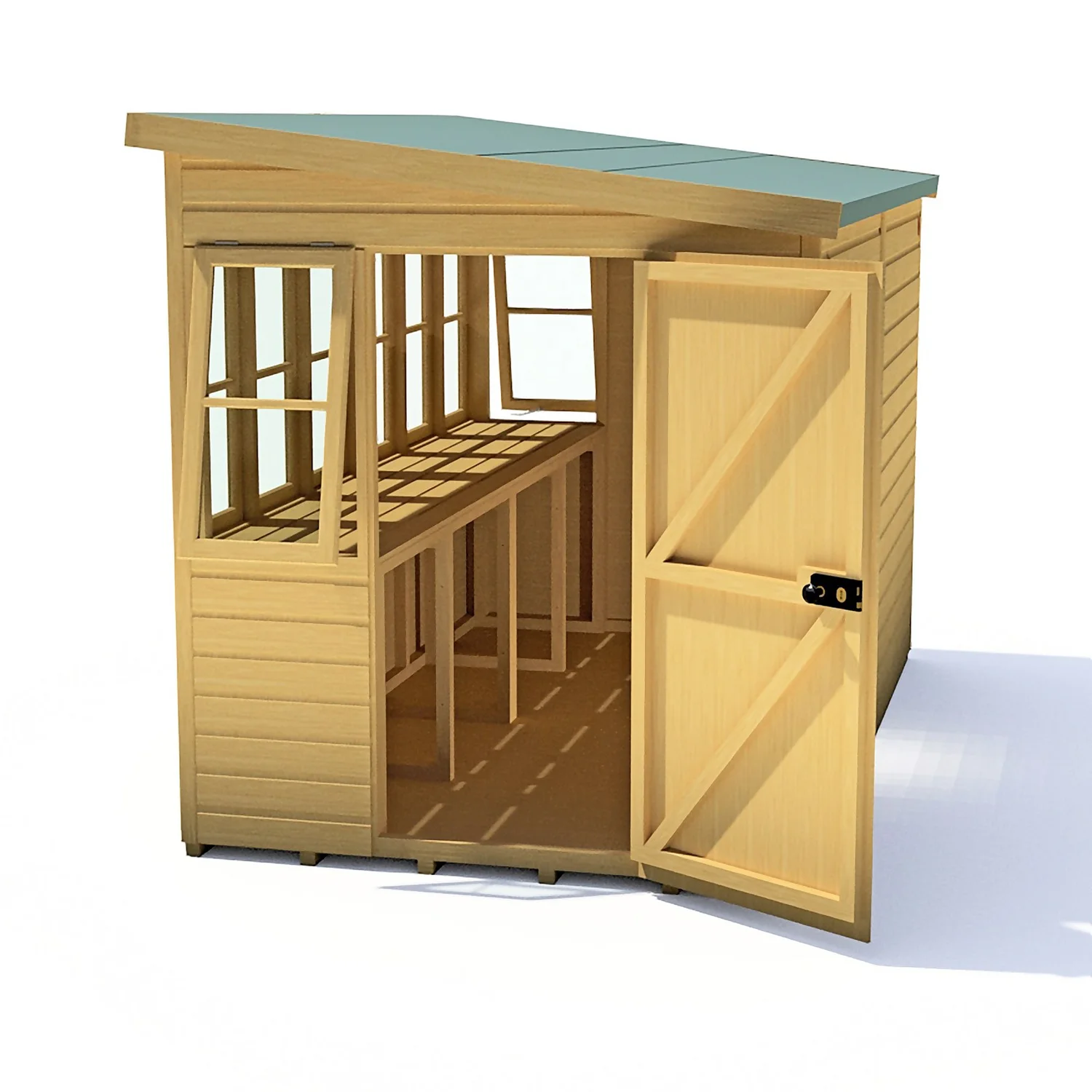 Shire 10 X 8ft Sun Pent Shed - Image 10