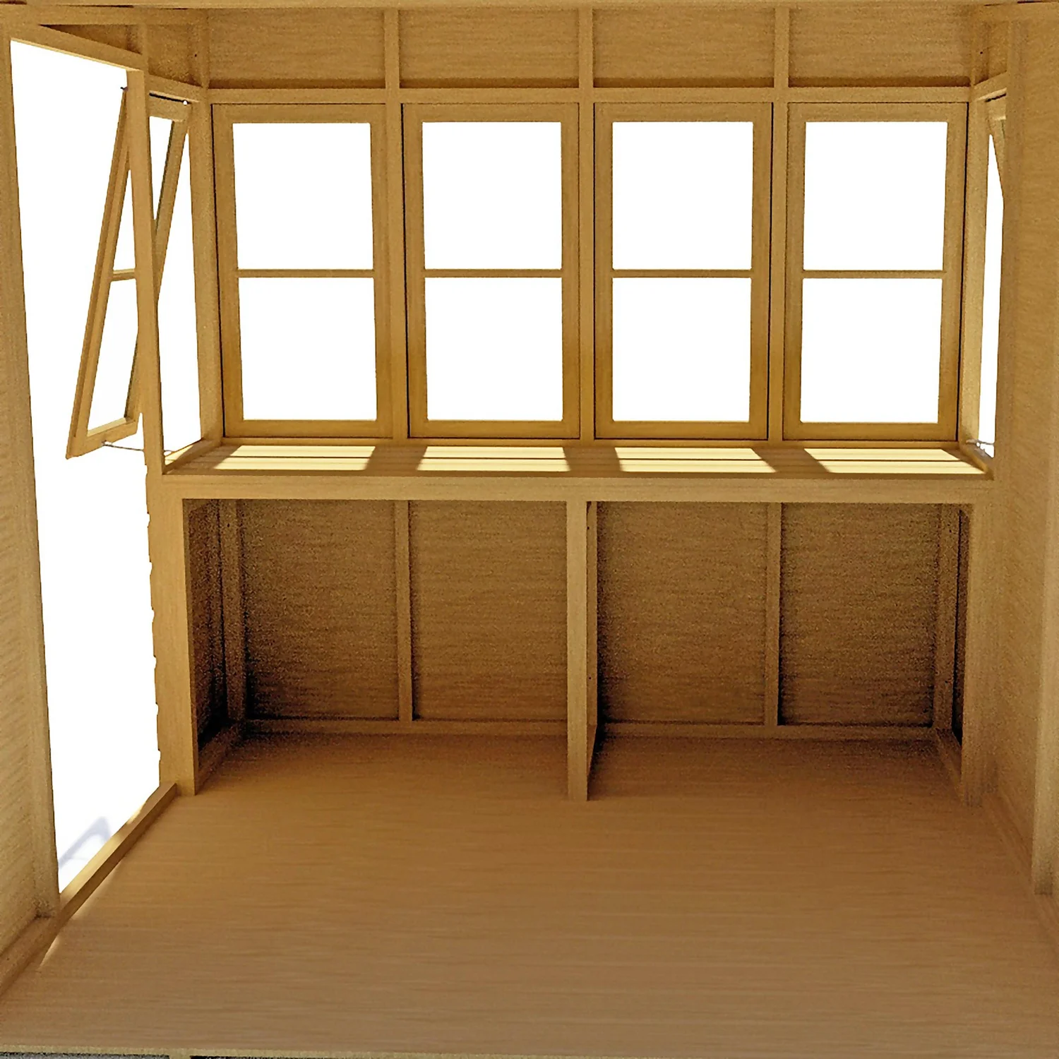 Shire 10 X 8ft Sun Pent Shed - Image 7