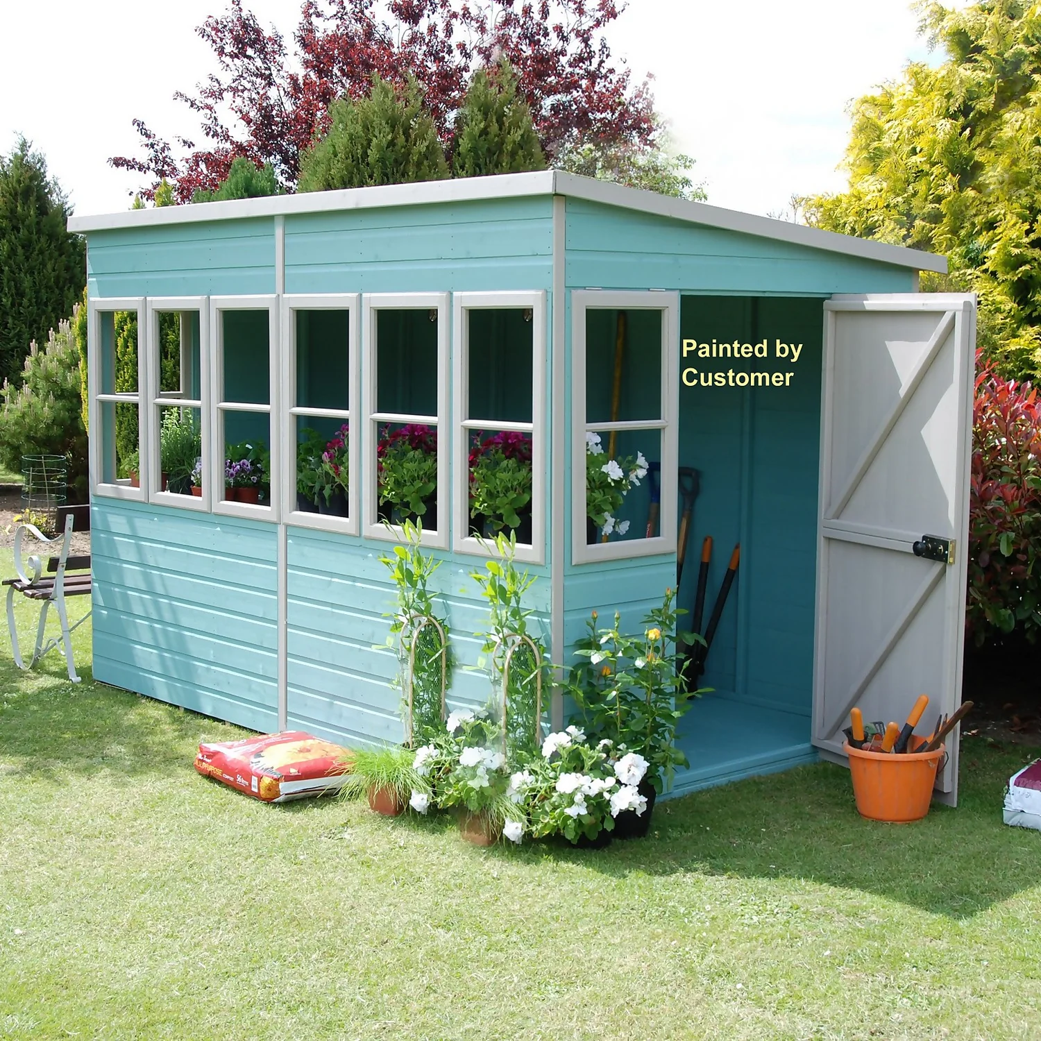 Shire 10 X 8ft Sun Pent Shed - Image 2