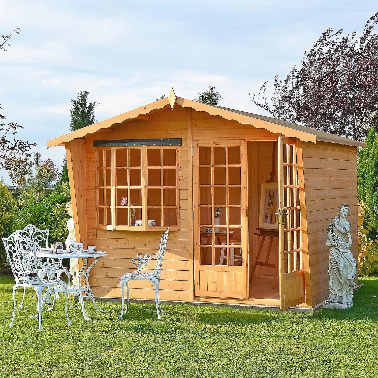 Shire 10 X 6ft Sandringham Double Door Summerhouse - Including Installation - Image 2