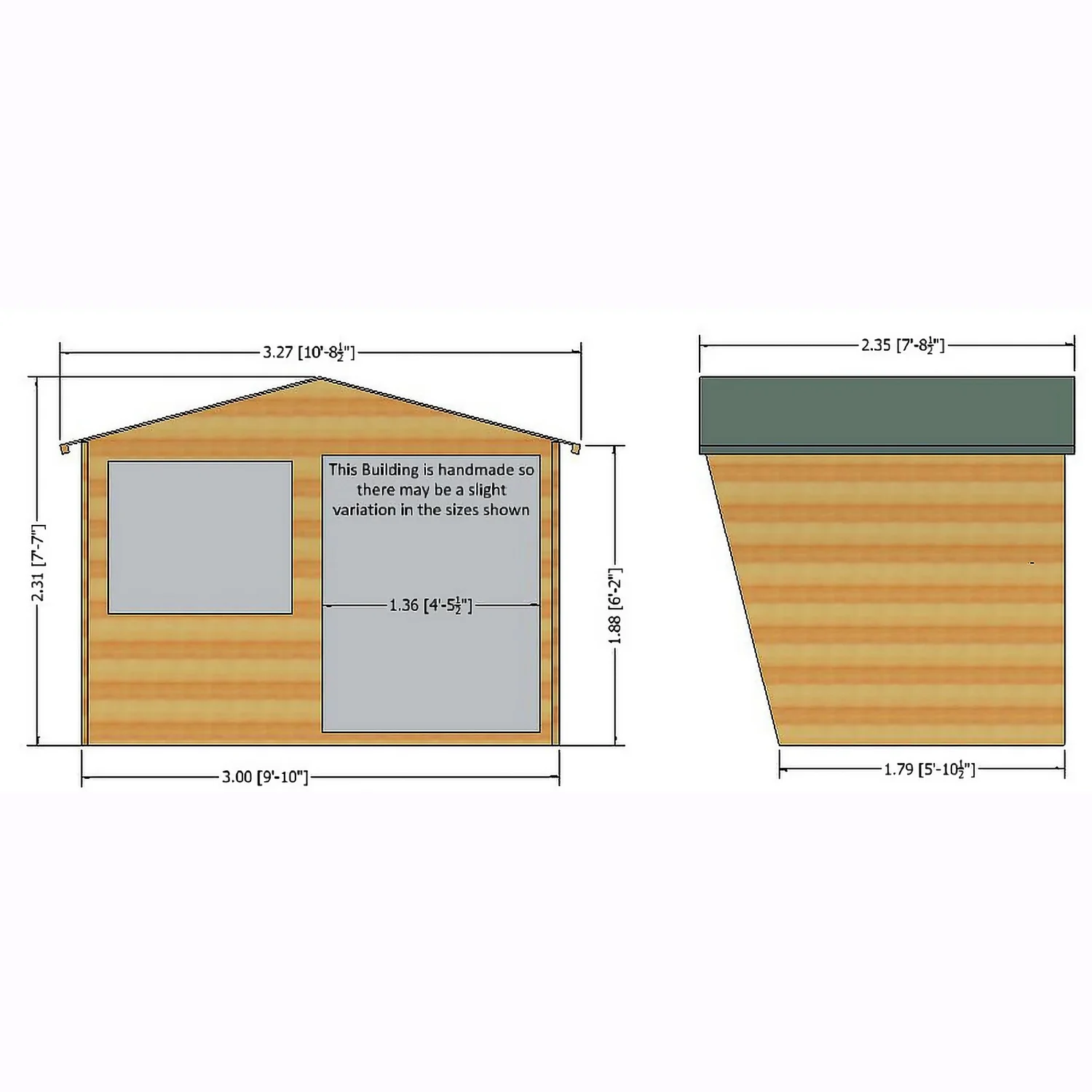 Shire 10 X 6ft Sandringham Double Door Summerhouse - Including Installation - Image 3