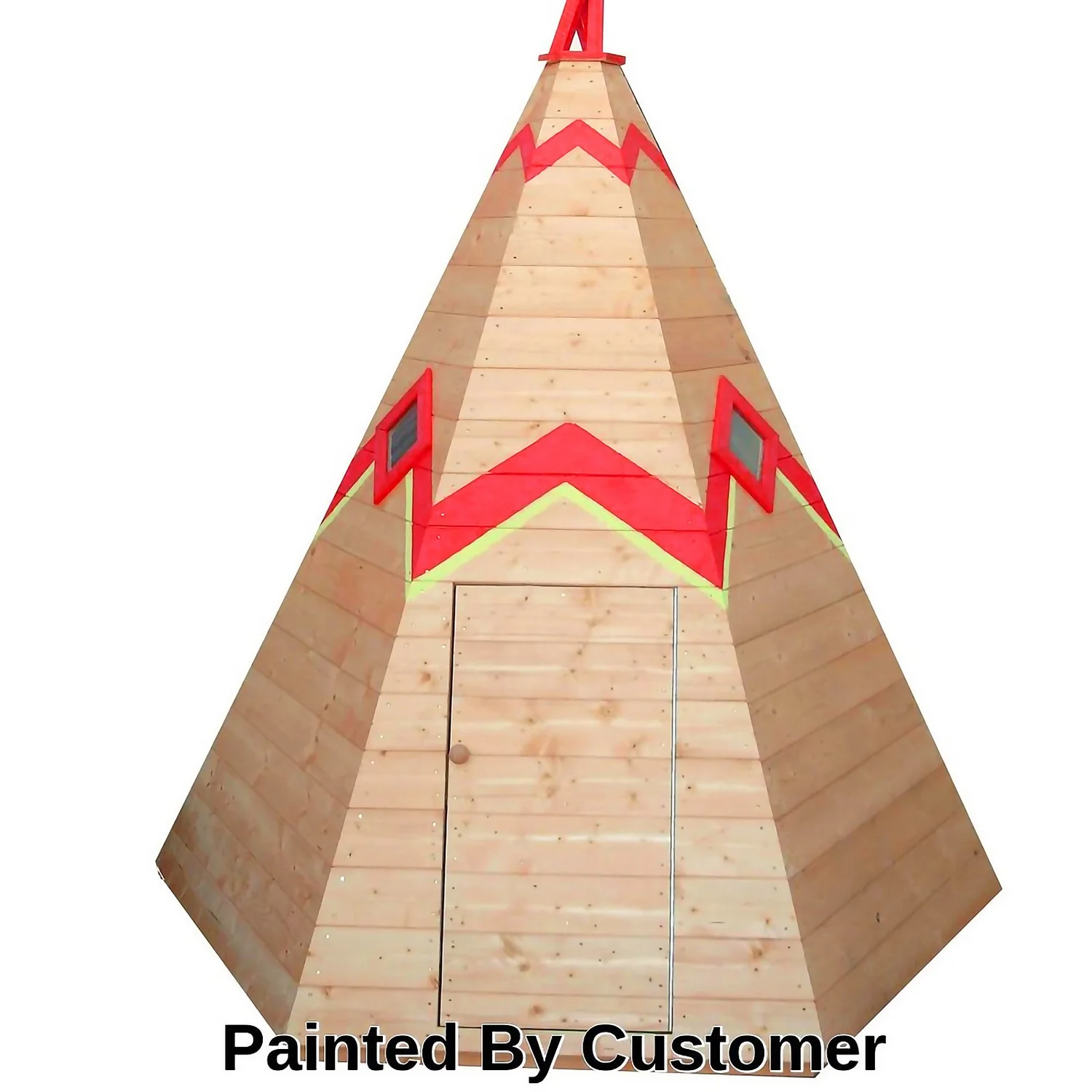 Shire 7 X 6ft Wigwam Kids Wooden Playhouse - Image 6