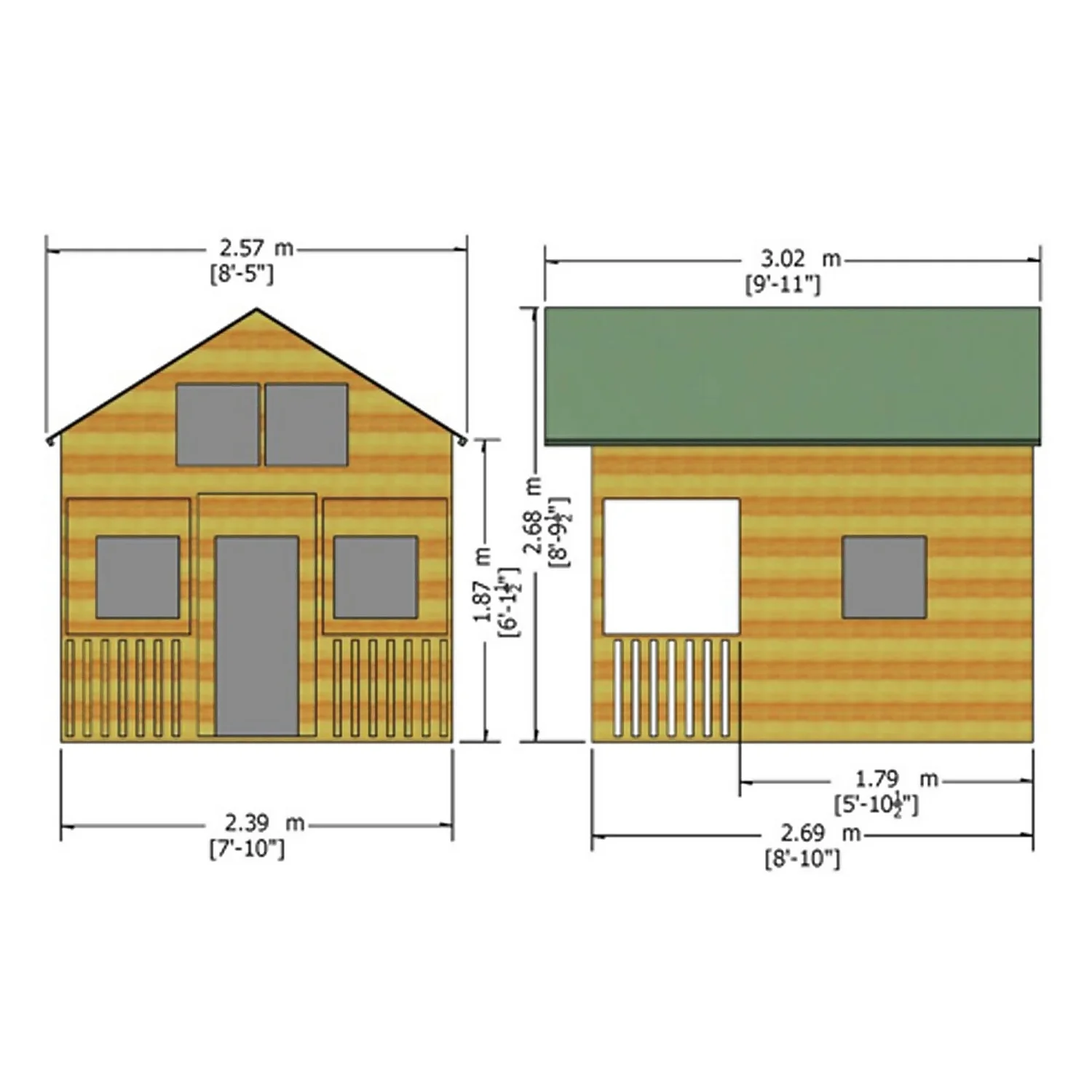 Shire 8 X 10ft Lodge Kids Wooden Playhouse - Image 4