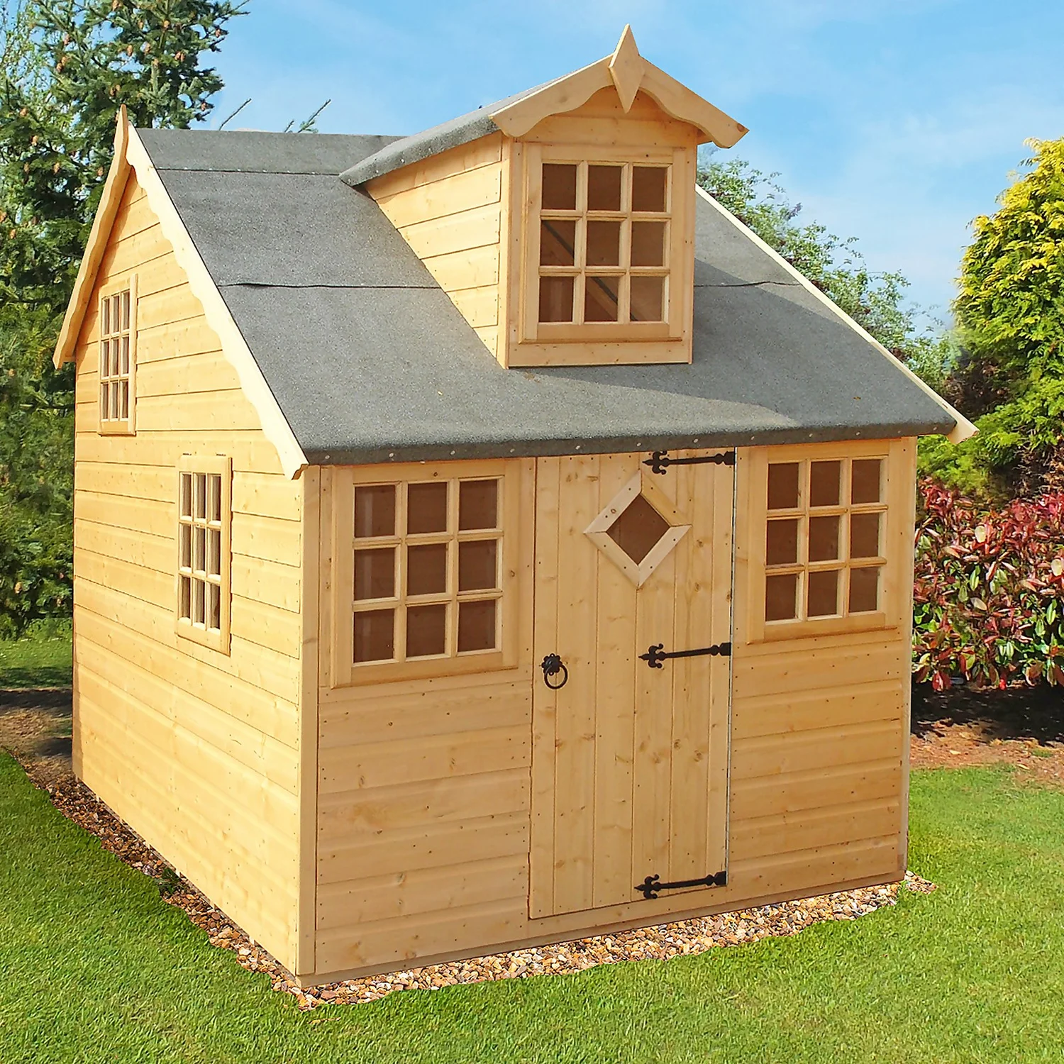 Shire 5 X 7ft Cottage Kids Wooden Playhouse - Image 2