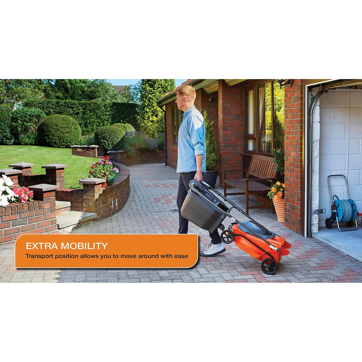 Flymo 36V EasiStore 380 Cordless Lawn Mower - 38cm - Image 8