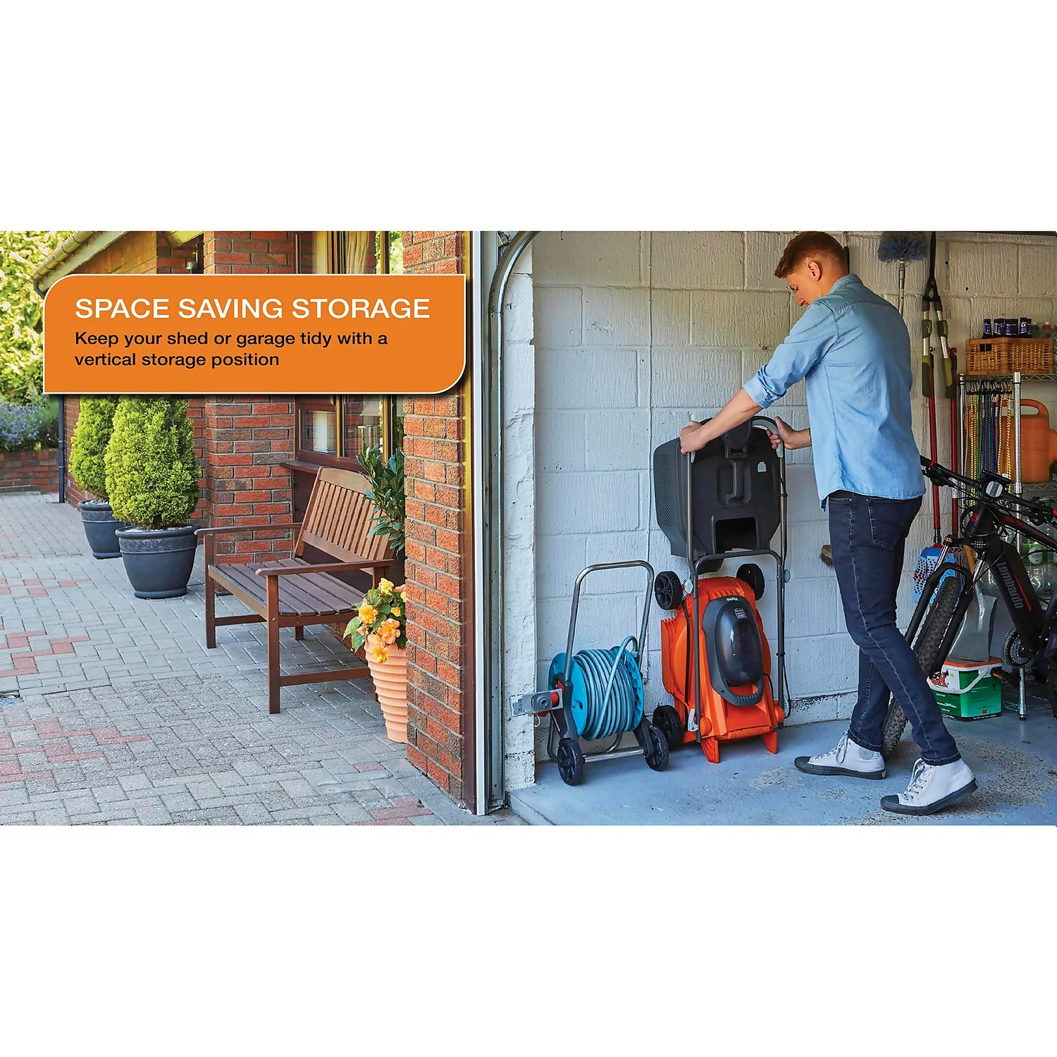 Flymo 36V EasiStore 380 Cordless Lawn Mower - 38cm - Image 9