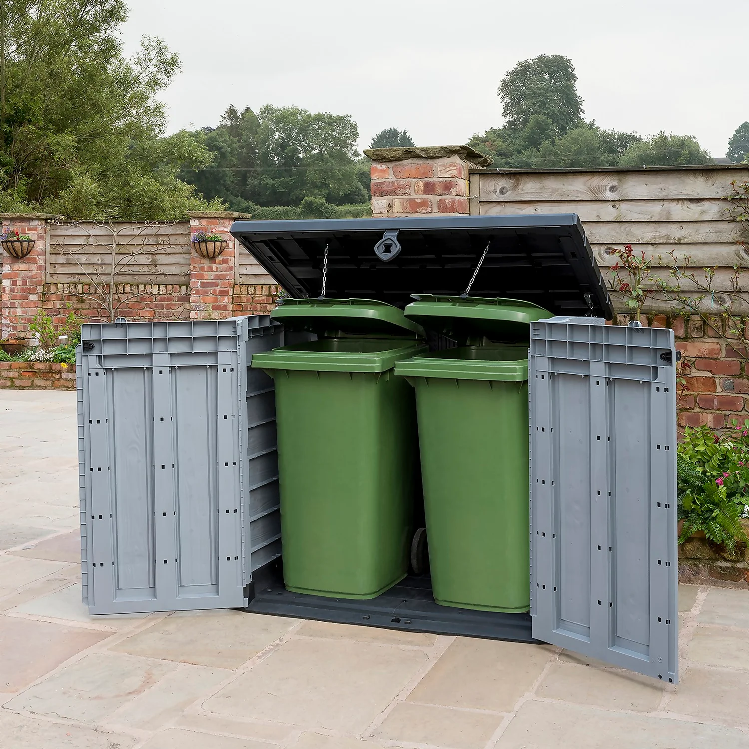 Keter Store It Out Ace Outdoor Garden Storage Shed 1200L - Grey / Graphite - Image 9