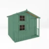 Country Living 8ft X 6ft Premium Colton Double Storey Playhouse With Veranda Painted + Installation - Aurora Green