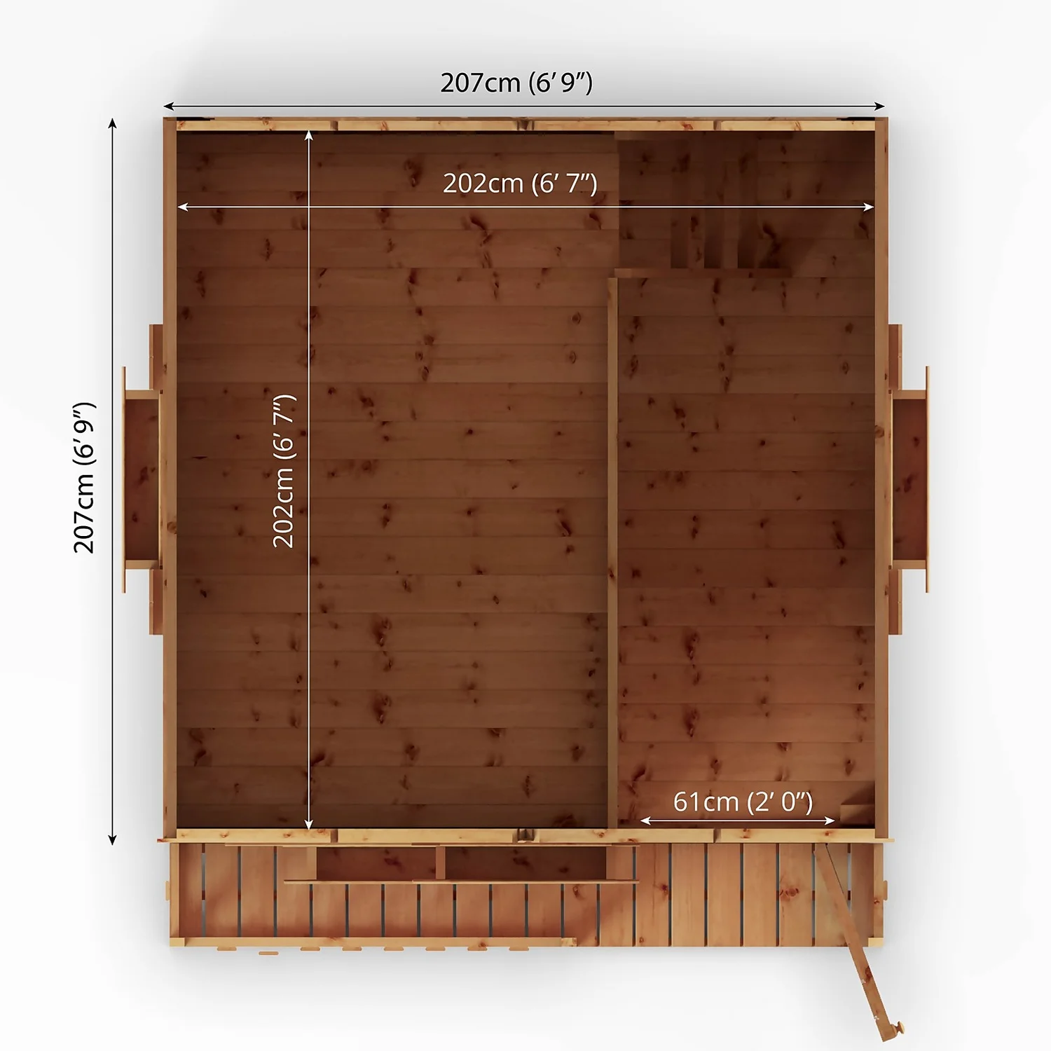 Country Living 7ft X 7ft Premium Sandon Double Storey Playhouse With Veranda Painted + Installation - Aurora Green - Image 8