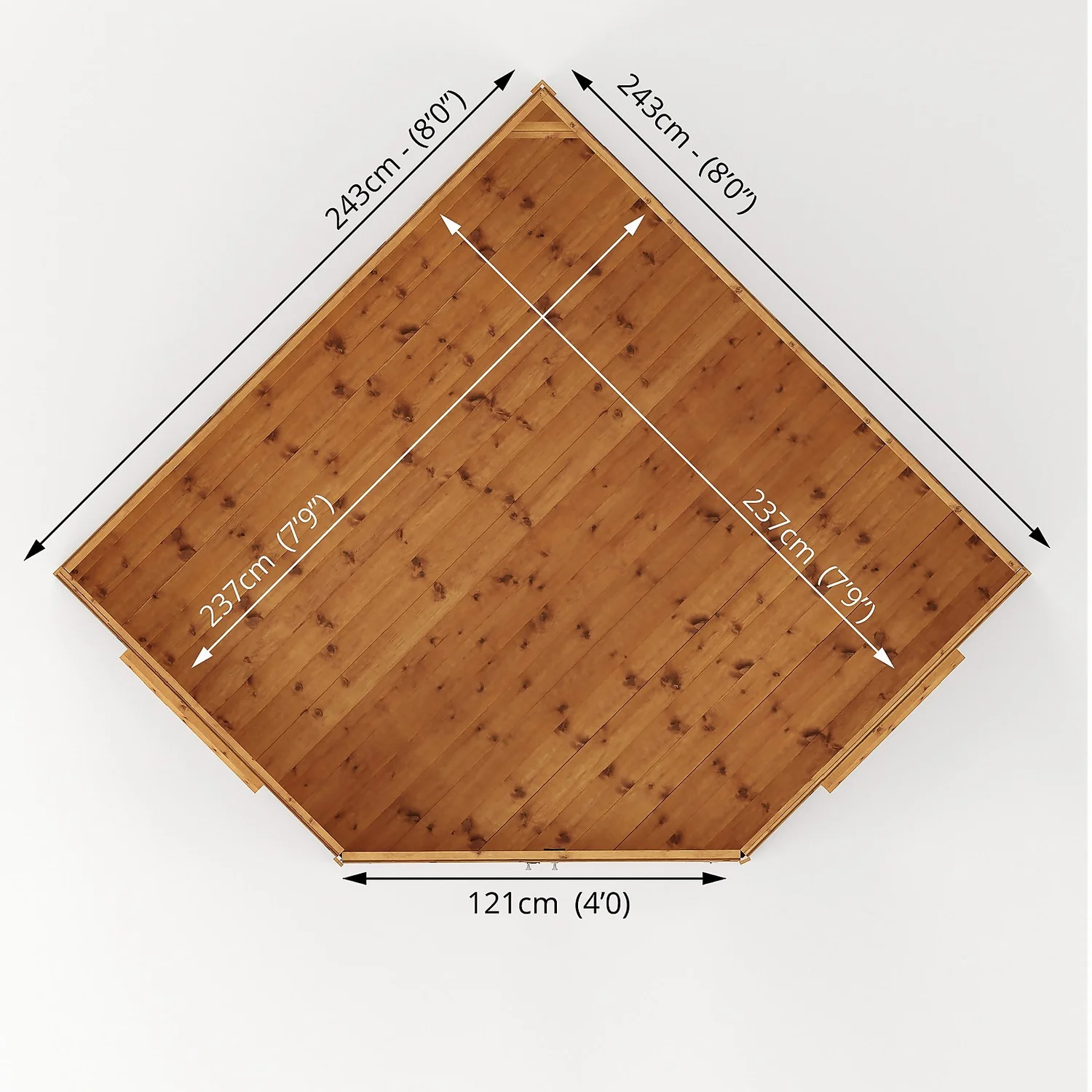 Country Living Premium Ribble 8ft X 8ft Corner Summerhouse Painted + Installation - Aurora Green - Image 7