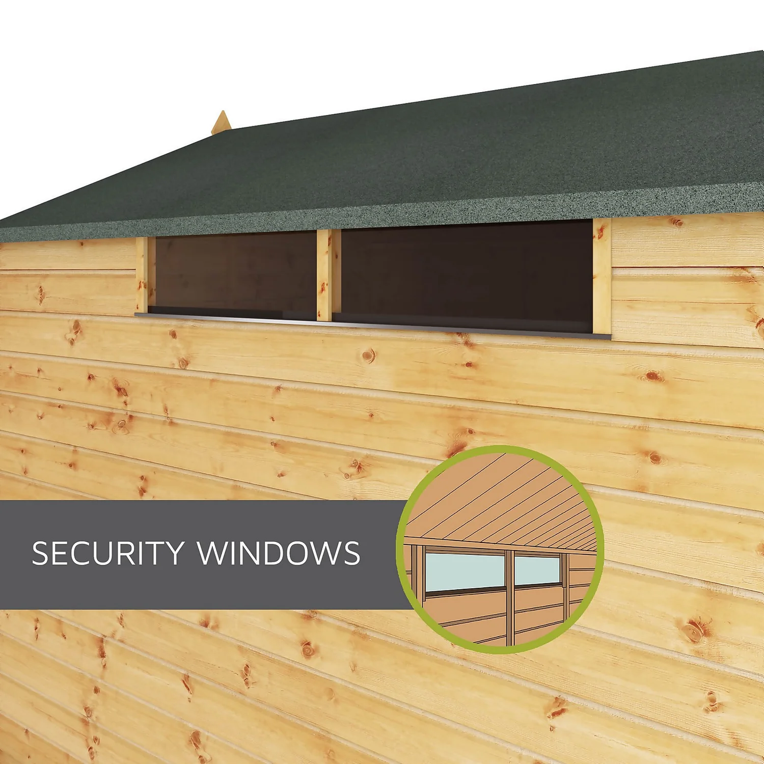 Mercia 8ft X 6ft Premium Shiplap Security Apex Shed - Image 8