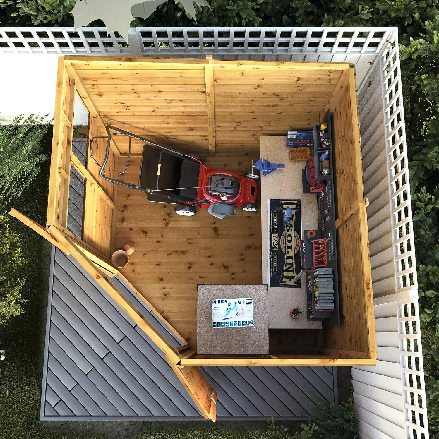 Mercia 7ft X 7ft Premium Shiplap Corner Shed - Image 10