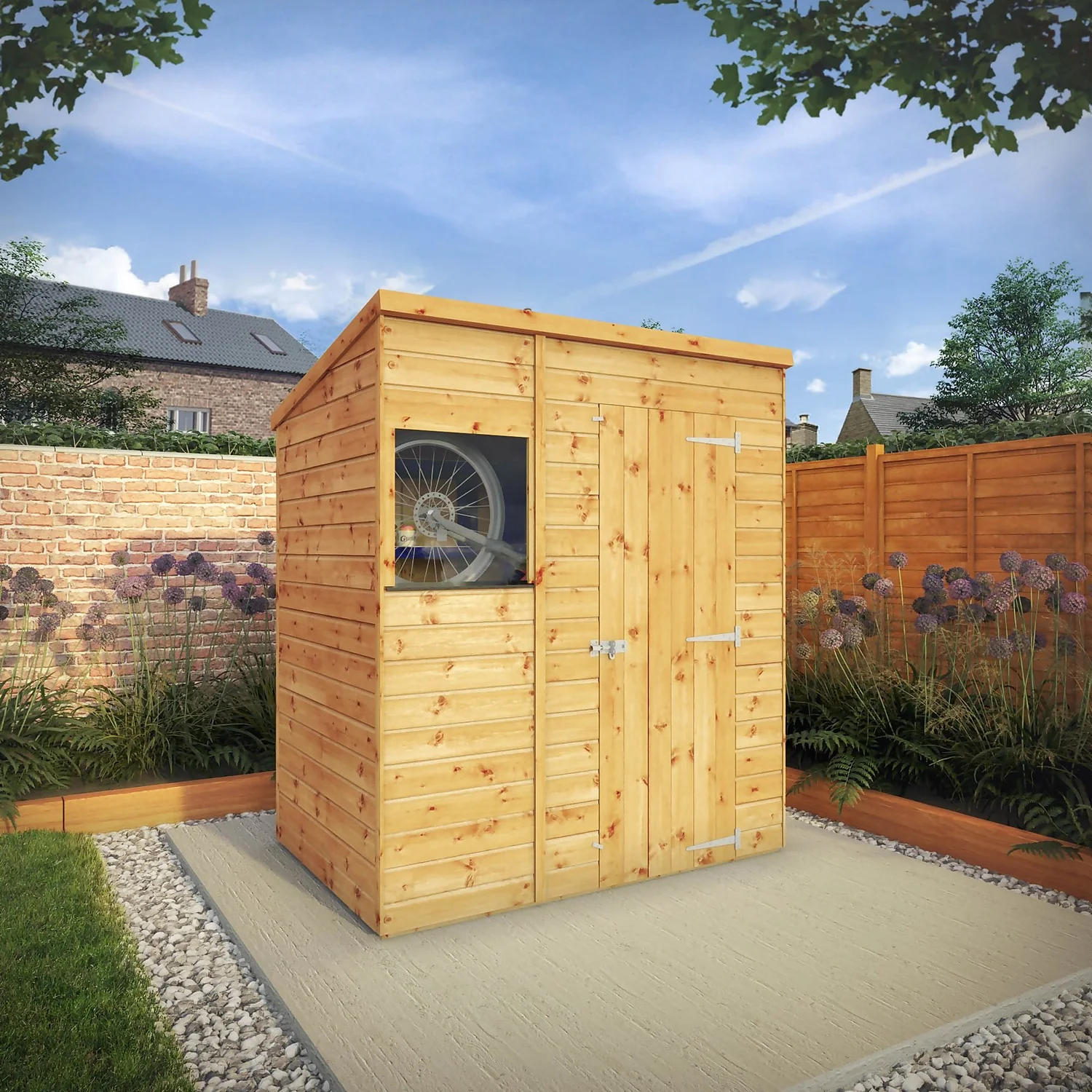 Mercia 6ft X 4ft Premium Shiplap Pent Shed - Including Installation - Image 2
