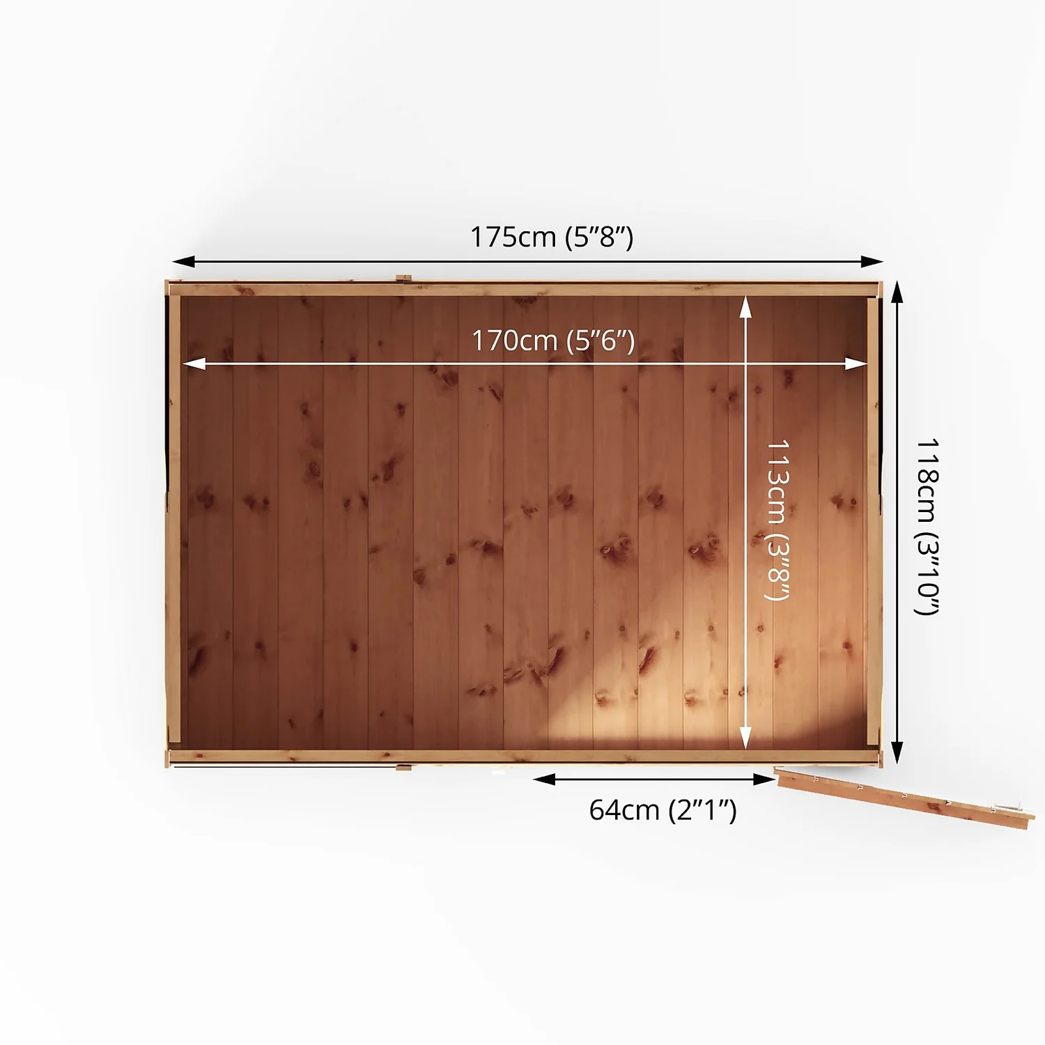 Mercia 6ft X 4ft Premium Shiplap Pent Shed - Including Installation - Image 8