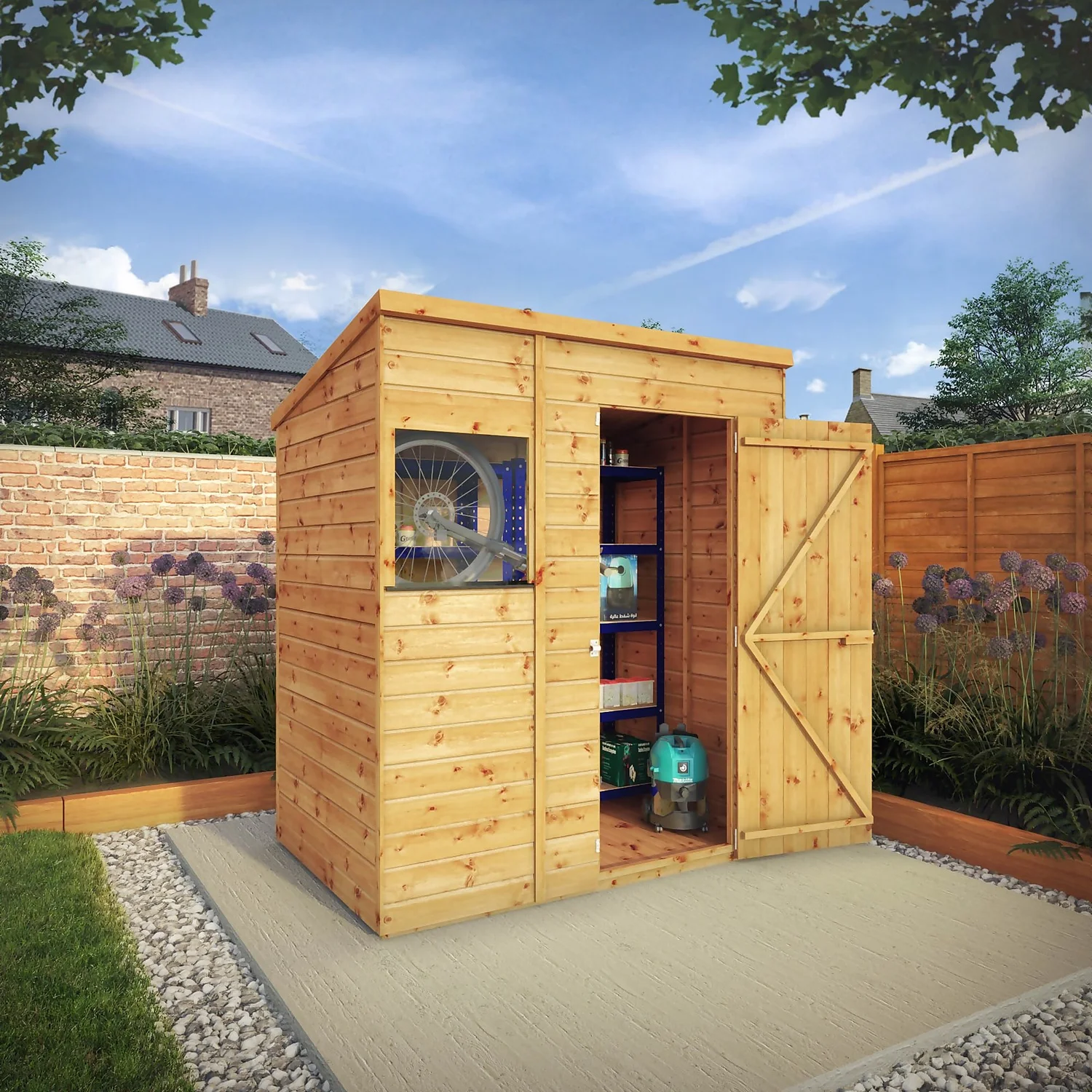 Mercia 6ft X 4ft Premium Shiplap Pent Shed - Including Installation - Image 9
