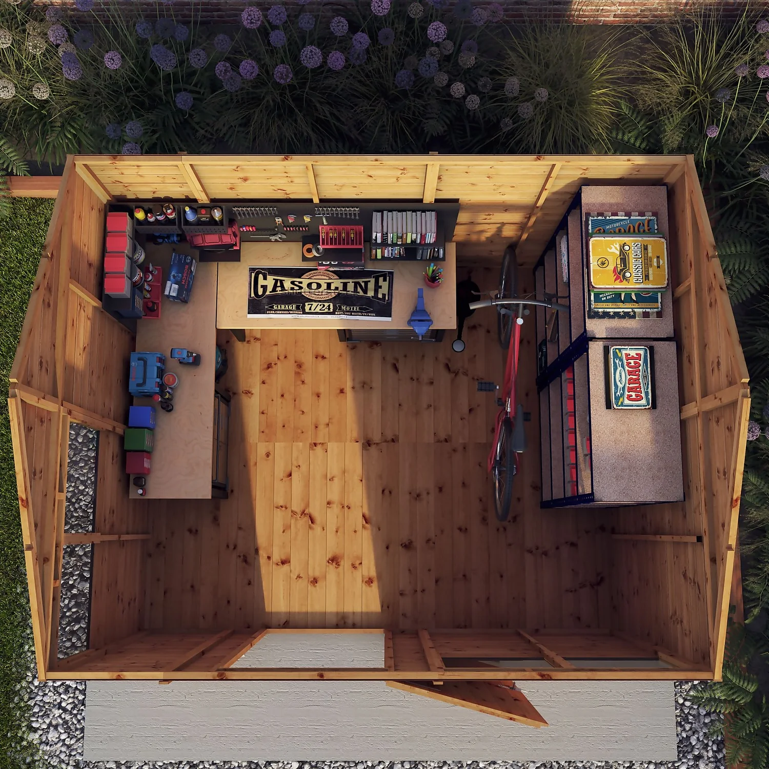 Mercia 10ft X 8ft Premium Shiplap Reverse Apex Shed - Image 10