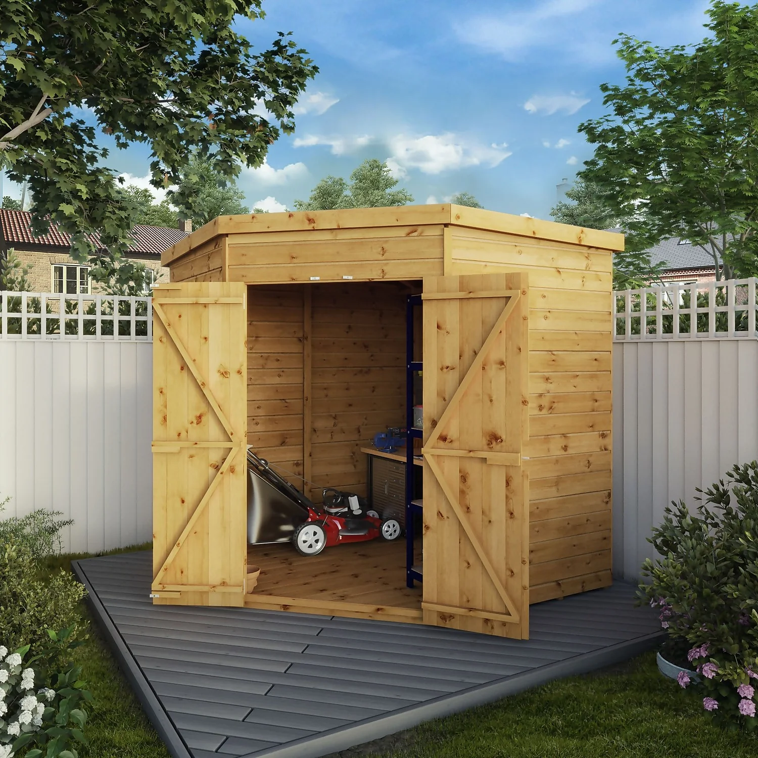 Mercia 7ft X 7ft Premium Shiplap Corner Shed - Including Installation - Image 9