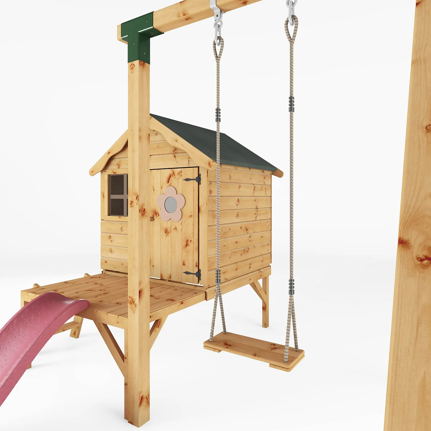 Mercia 4ft X 4ft Snug Wooden Playhouse With Tower - Installation Included - Image 3