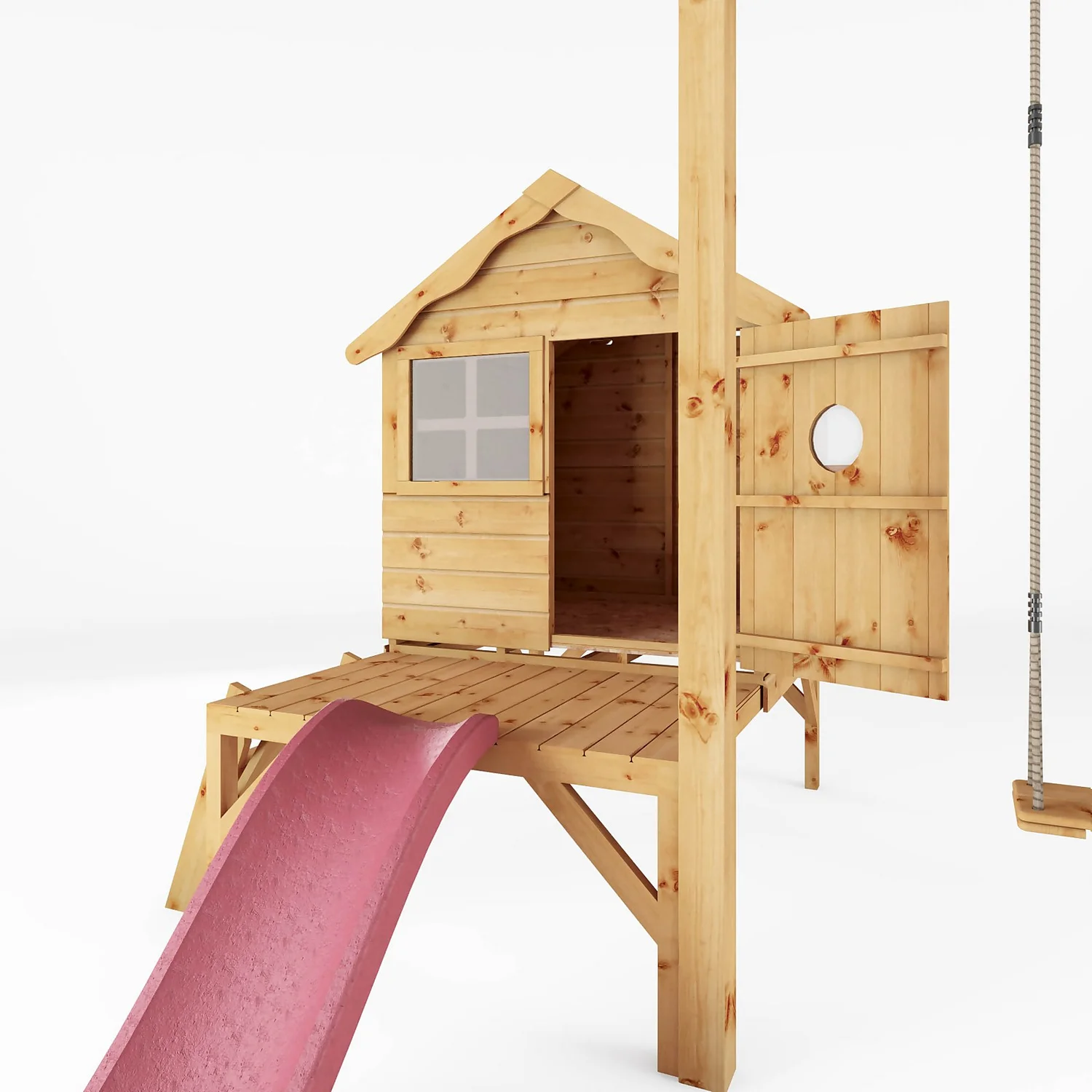 Mercia 4ft X 4ft Snug Wooden Playhouse With Tower - Installation Included - Image 6