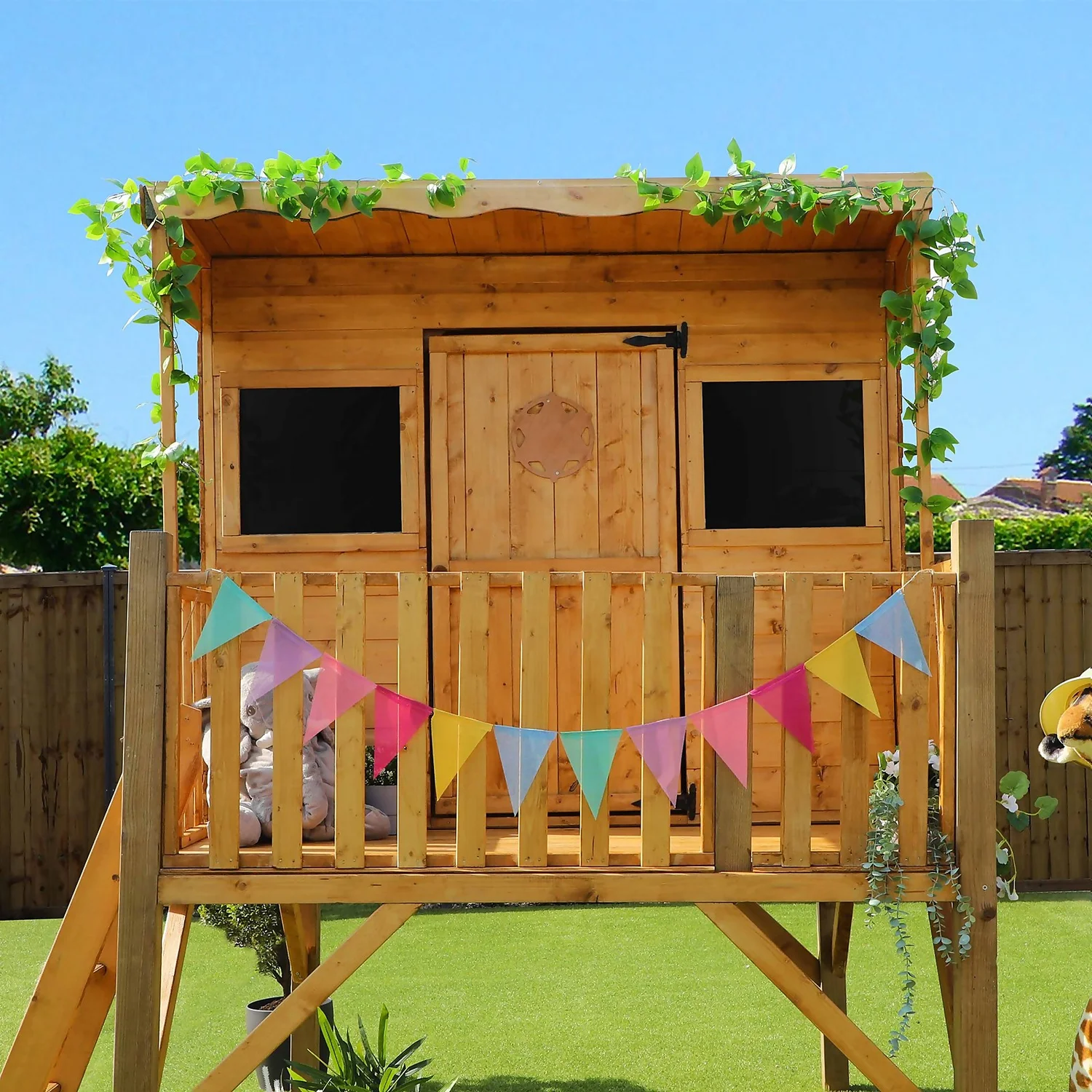 Mercia 5ft X 6ft Pent Wooden Playhouse With Tower - Image 10