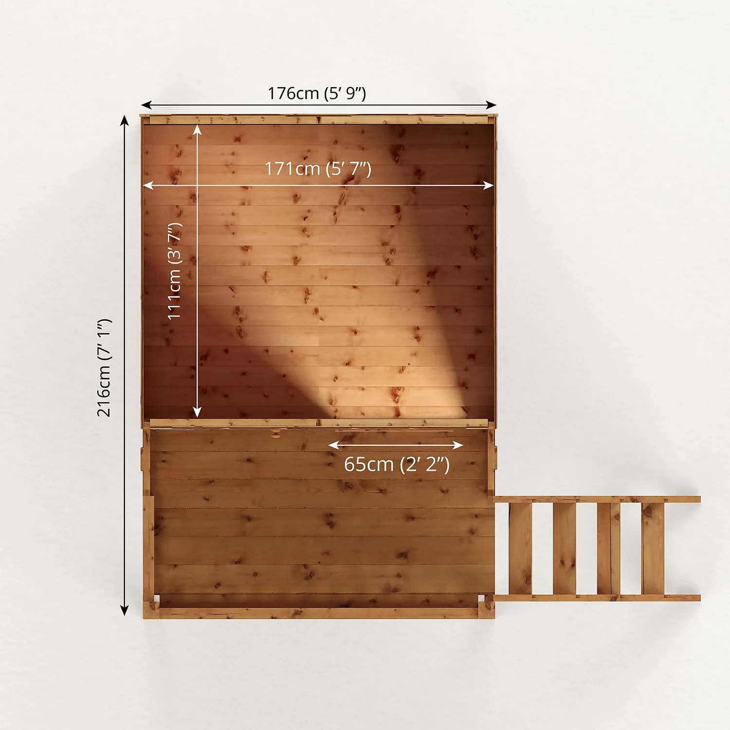 Mercia 5ft X 6ft Pent Wooden Playhouse With Tower - Image 9