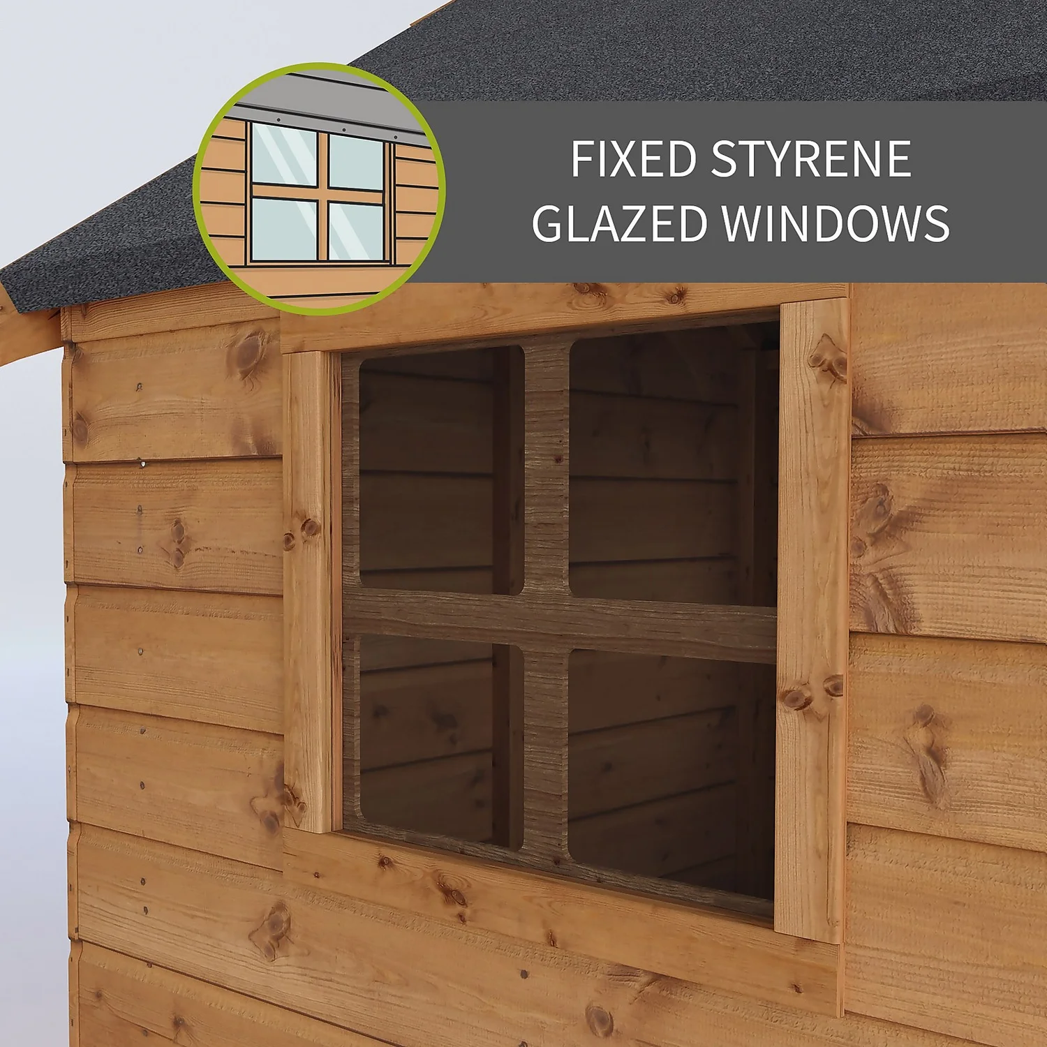 Mercia 5ft X 6ft Pent Wooden Playhouse With Tower - Image 3