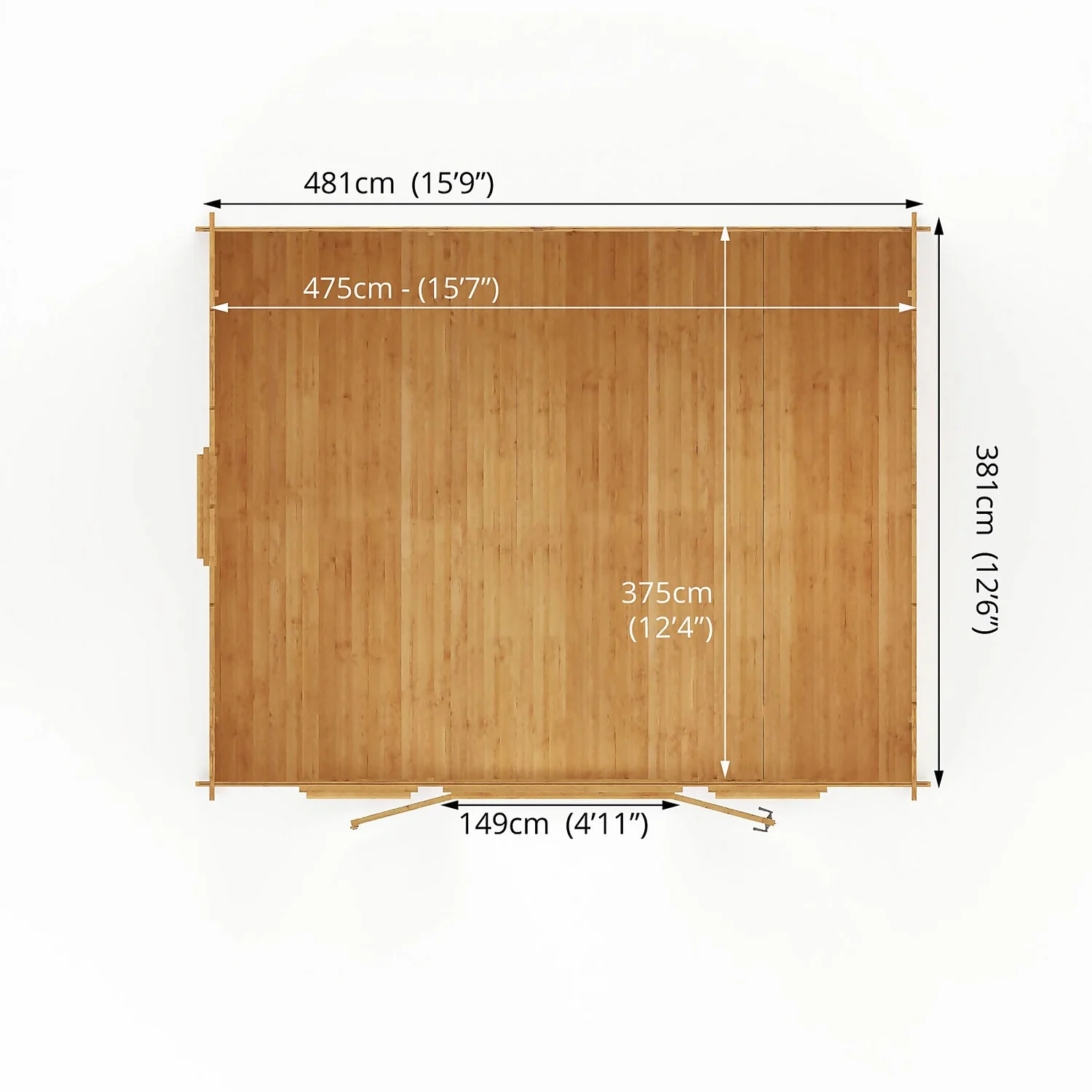 Mercia 5m X 4m Home Office Log Cabin 34mm - Image 10