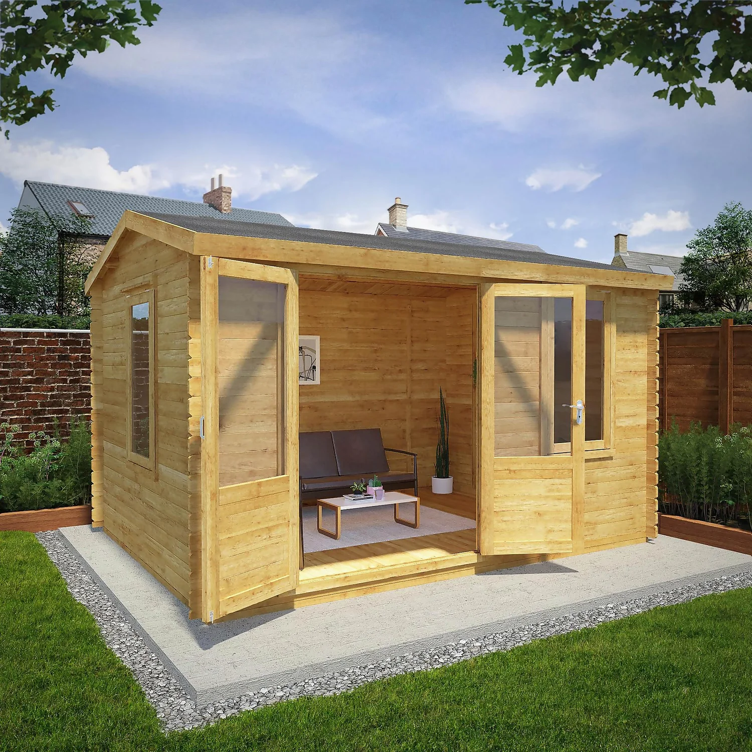 Mercia 4m X 3m Home Office Log Cabin 44mm - Image 2