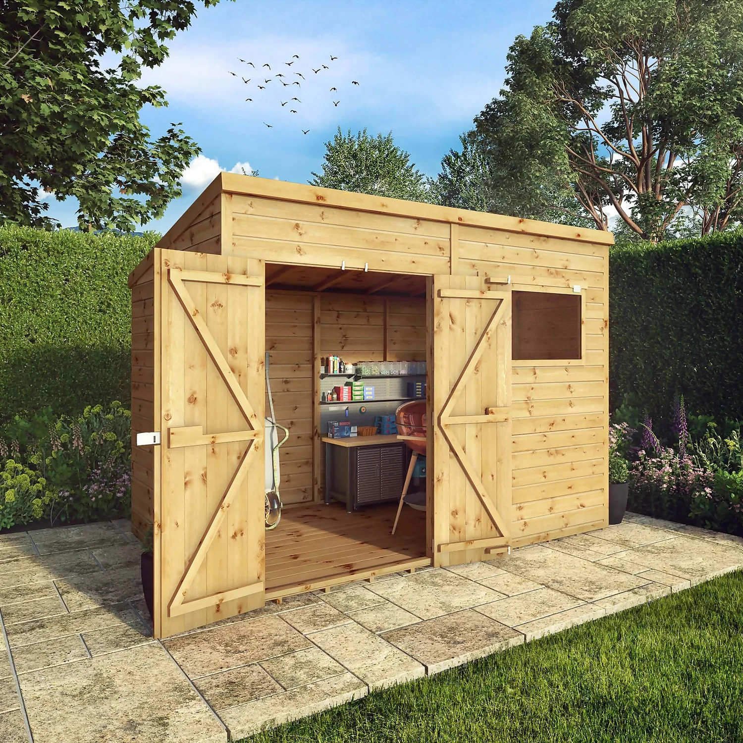 Mercia 10ft X 8ft Premium Shiplap Pent Shed - Image 2