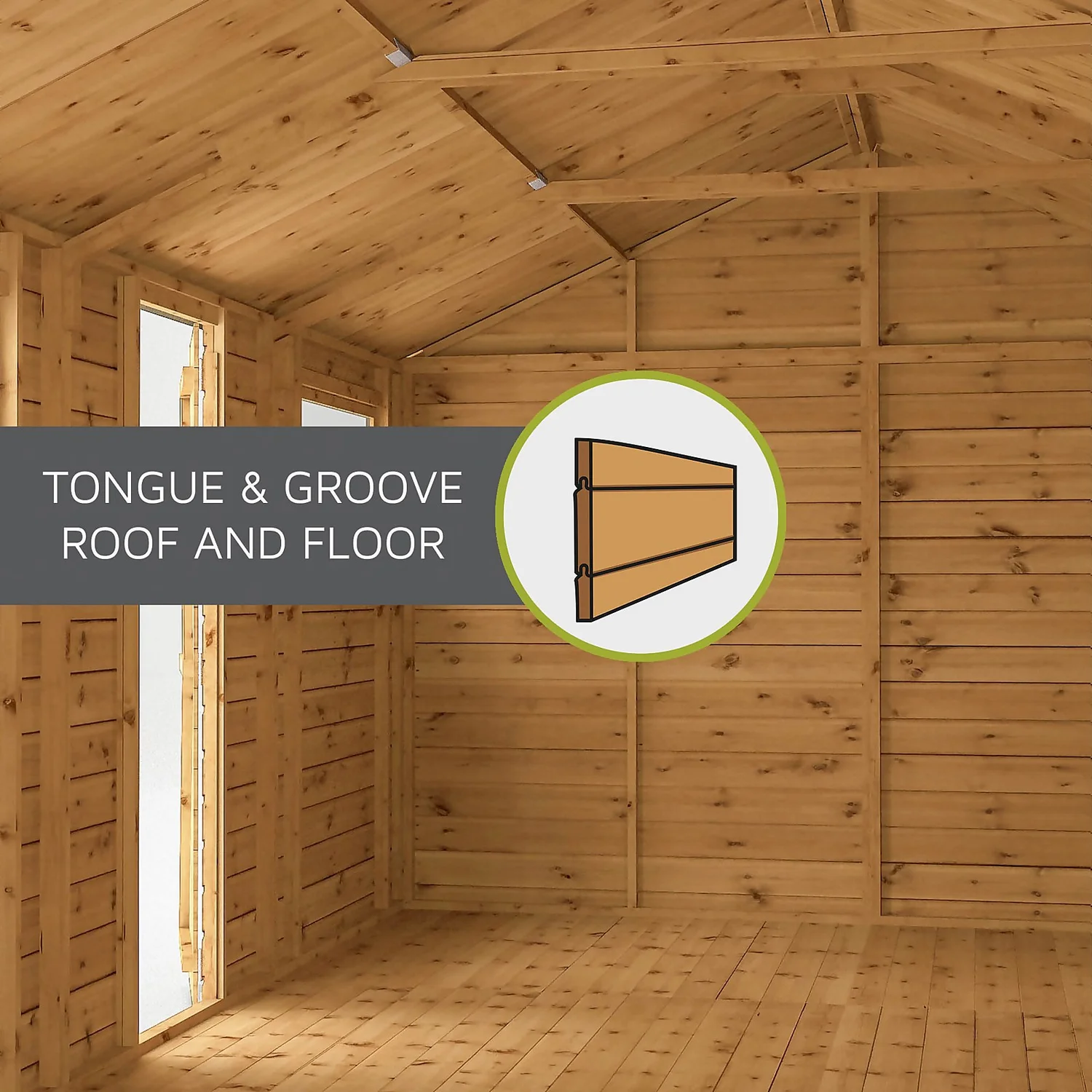 Mercia 10ft X 8ft Premium Shiplap Pent Shed - Image 6