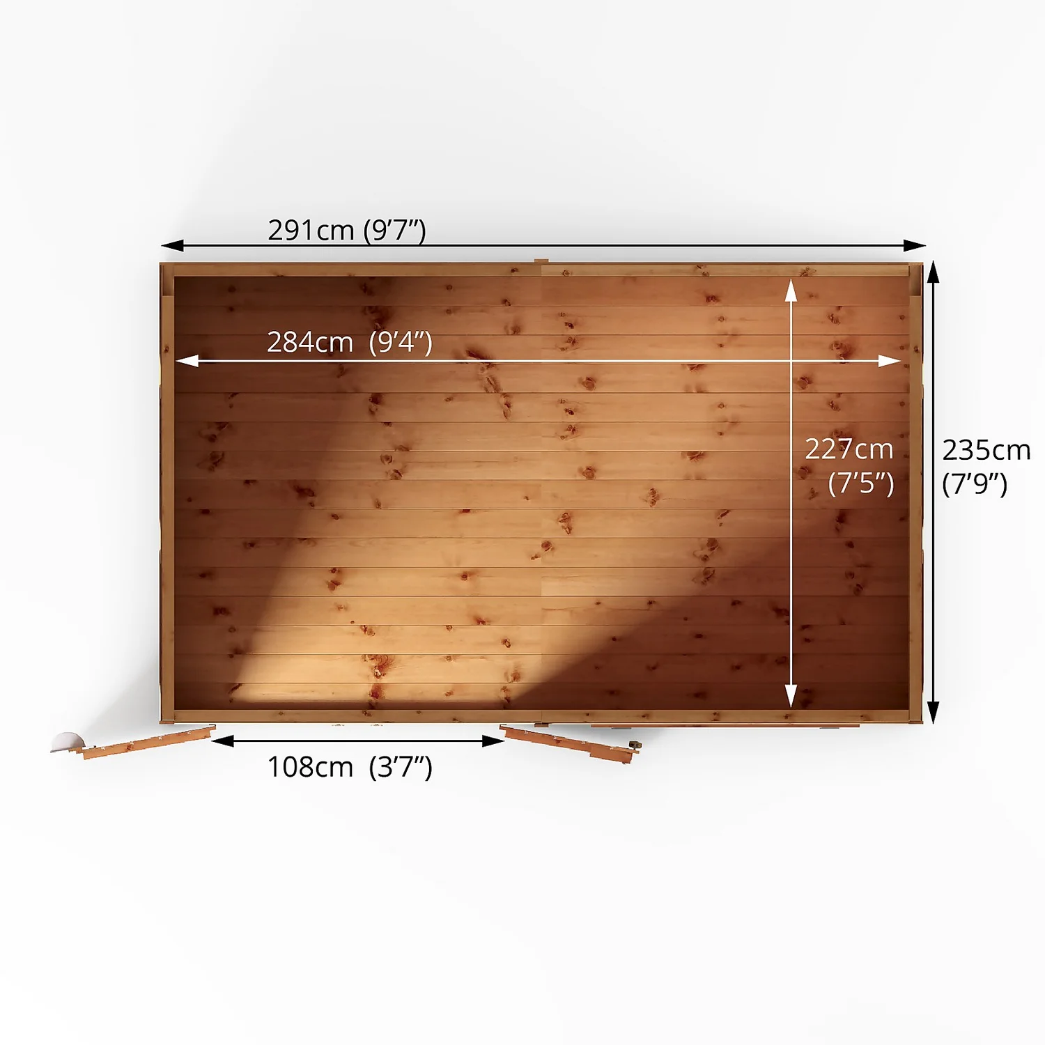 Mercia 10ft X 8ft Premium Shiplap Pent Shed - Image 10