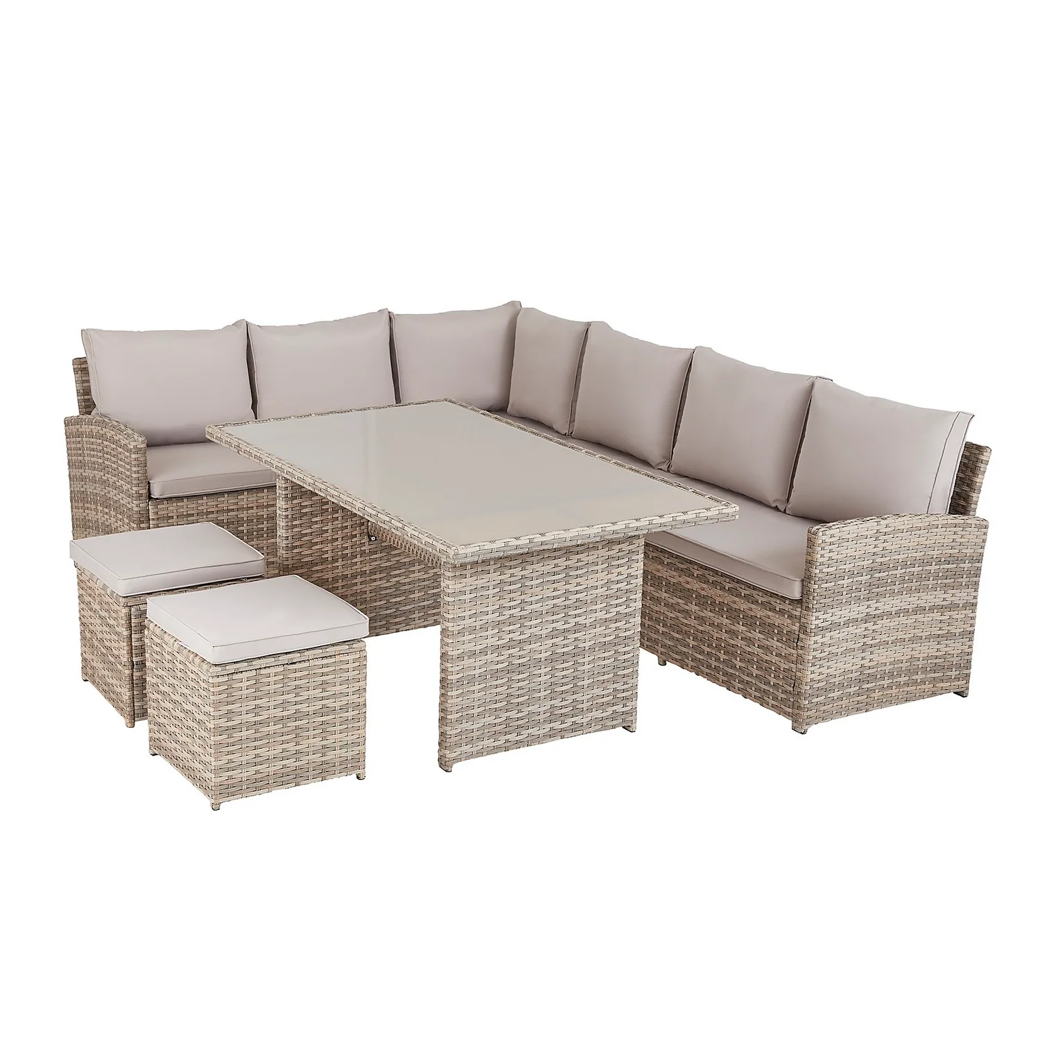 Matara Rattan Effect Corner Sofa Set - Image 2