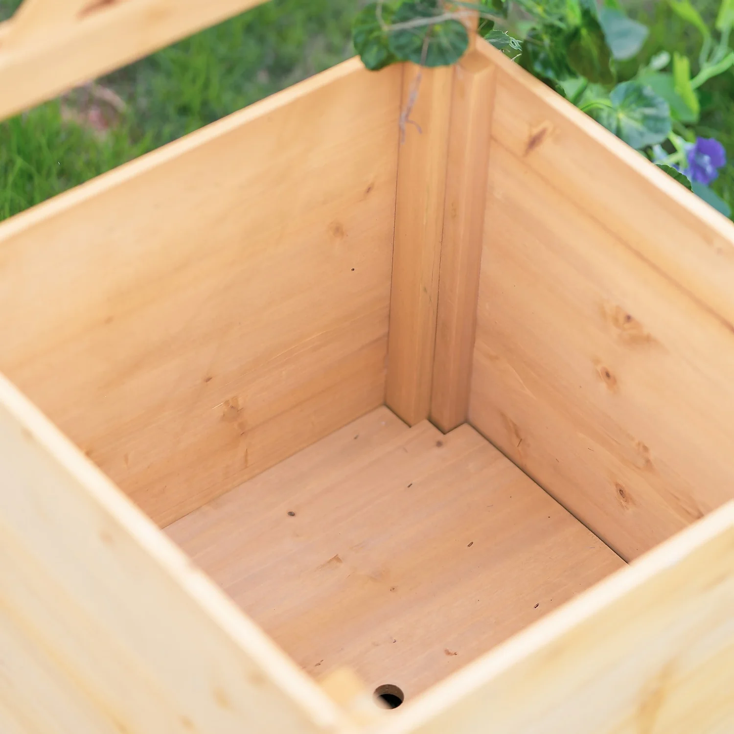 Homebase Wooden Garden Arched Trellis With Planters - Image 6