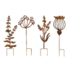 Floral Bronze Ground Stakes - 45cm (Assorted Designs)