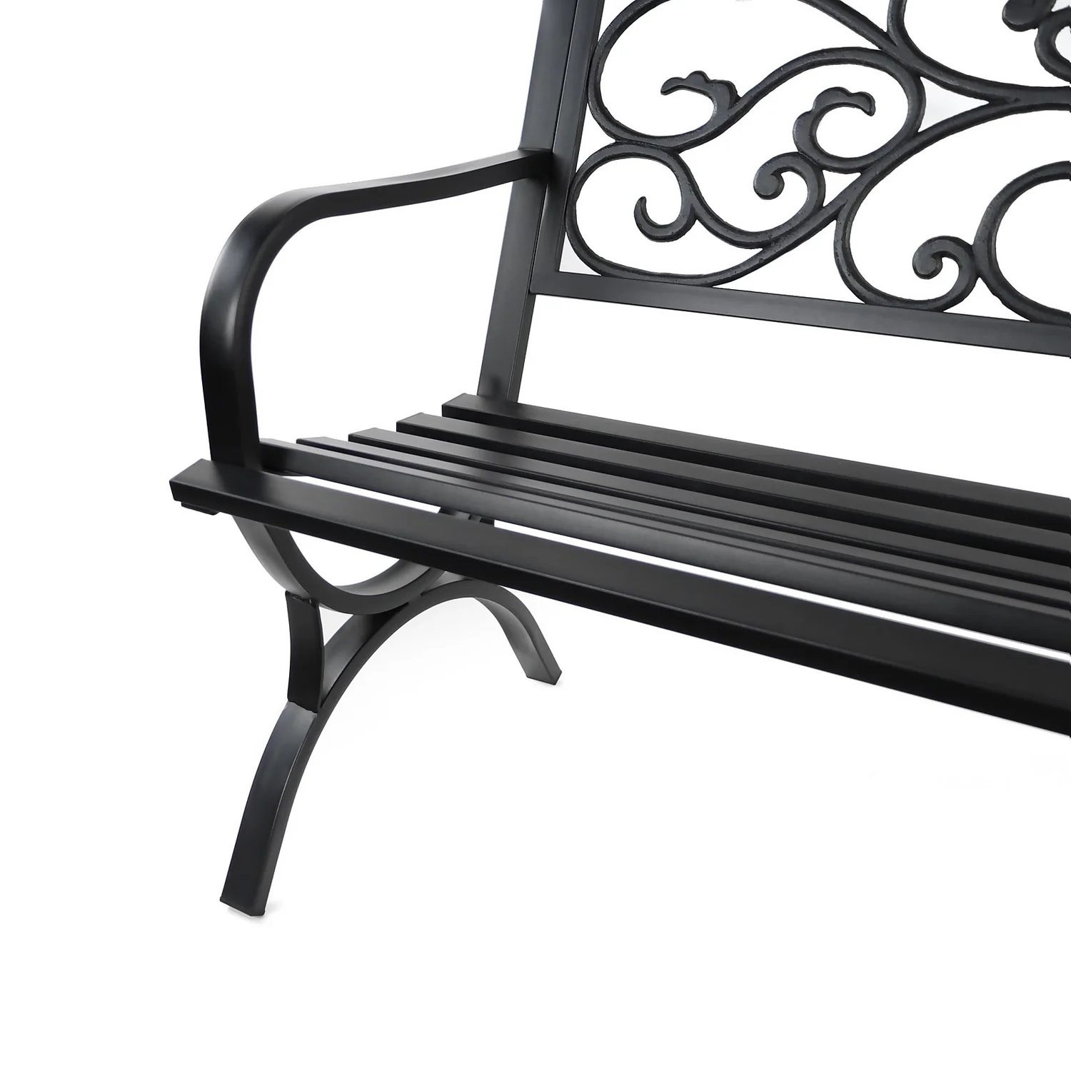 Ornate Metal Garden Bench - Image 3