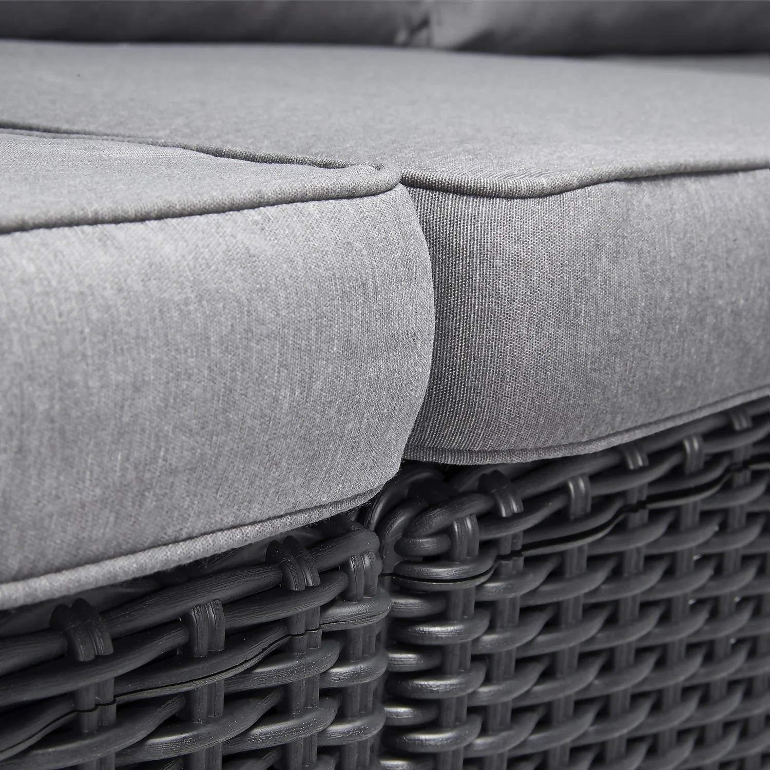 Keter California 4 Seater Outdoor Garden Furniture Lounge Set - Graphite With Grey Cushions - Image 5